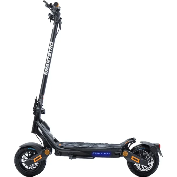 Patinete eléctrico SMARTGYRO Rockway Pro EVO – 1000 W, 60 km de autonomía, batería 15 000 mAh, velocidad 25 km/h, negro