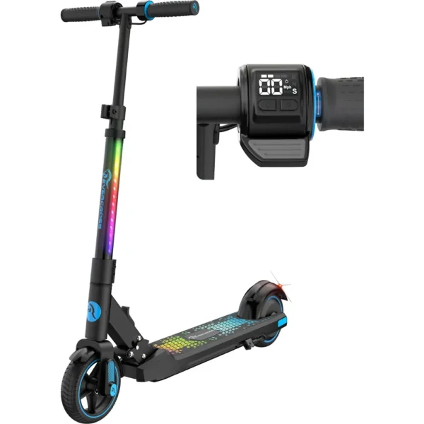 Patinete eléctrico EVERCROSS TECH EV06C – 150 W, velocidad 15 km/h, batería 2500 mAh, homologado para niños, color azul