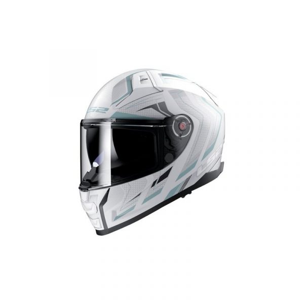 LS2 FF811 Vector II Alizer Casco Integral de Moto Blanco-Plata