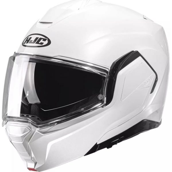 HJC i100 Casco Modular de Moto Pearl White