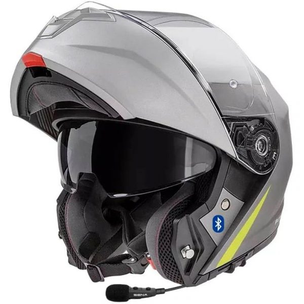 Garibaldi G100 Dual Casco Modular de Moto con Bluetooth-Intercom Sena Integrado