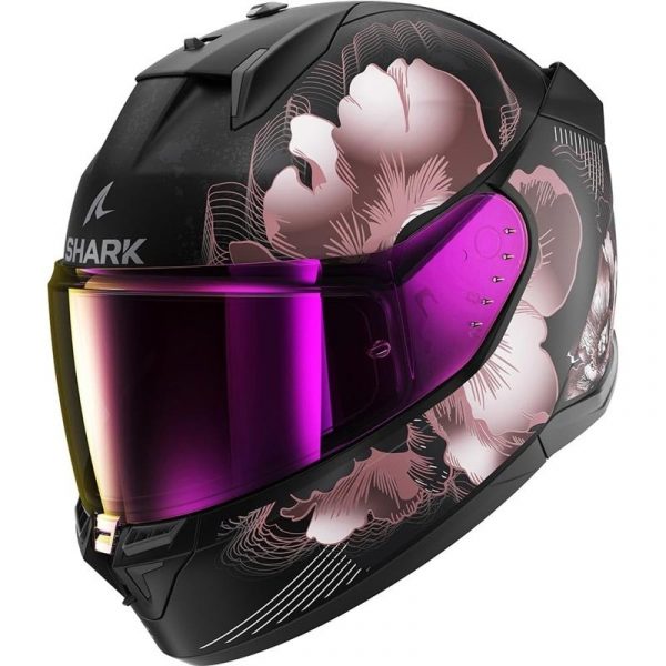 Shark D-Skwal 3 Mayfer Casco Integral de Moto Negro Rosa