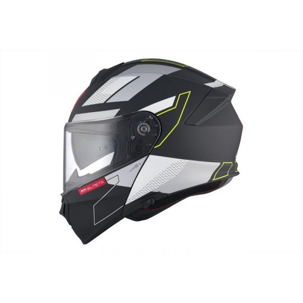 MT Genesis SV Talo Casco Integral de Moto Negro/Gris/Amarillo Flúor Mate